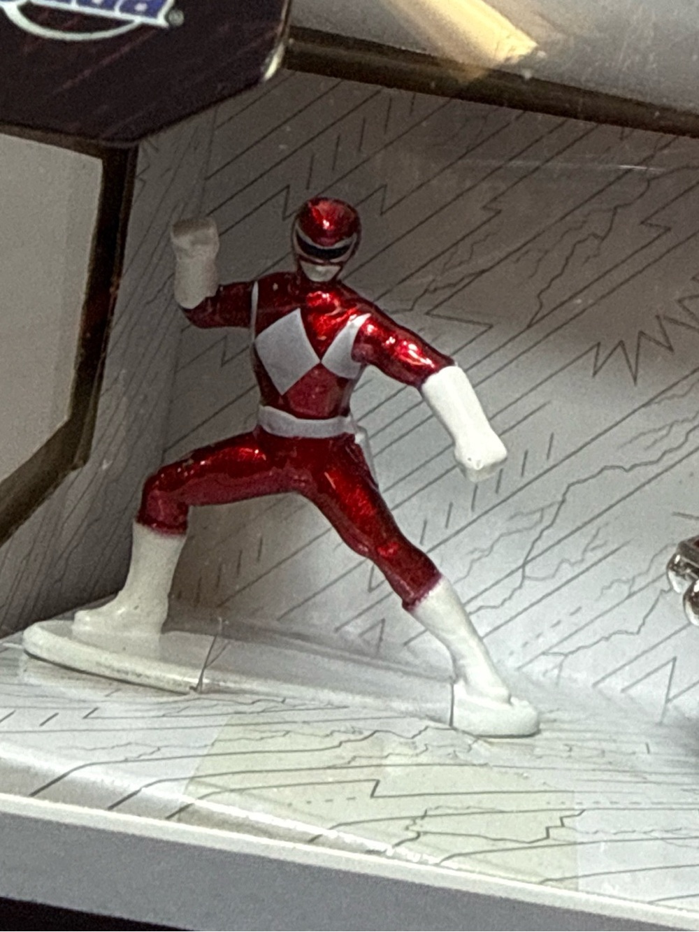 Power Ranger Red Ranger with Red 1967 Toyota 2000GT Toy Set - Picture 2 of 15